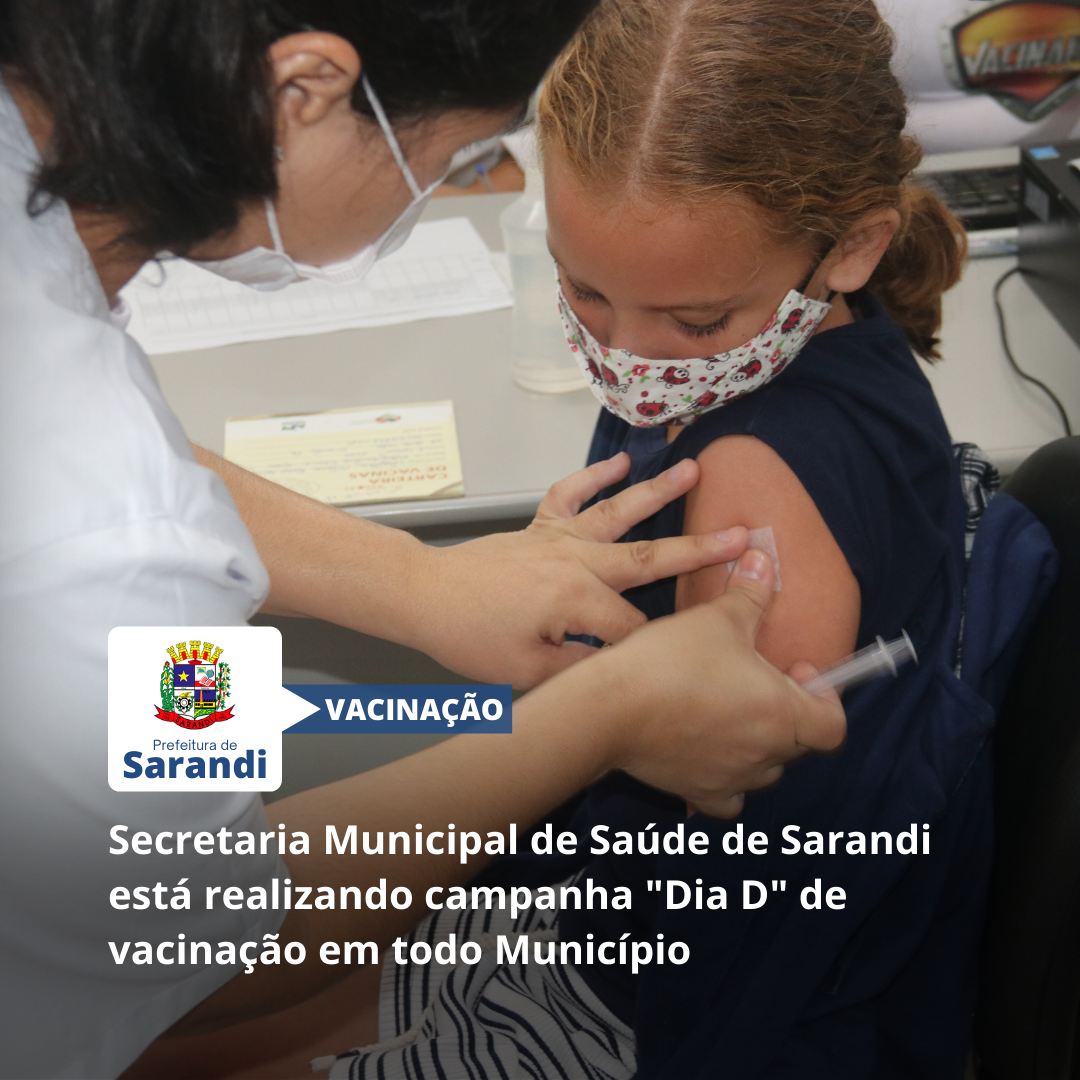 Secretaria Municipal de Saúde de Sarandi está realizando campanha 